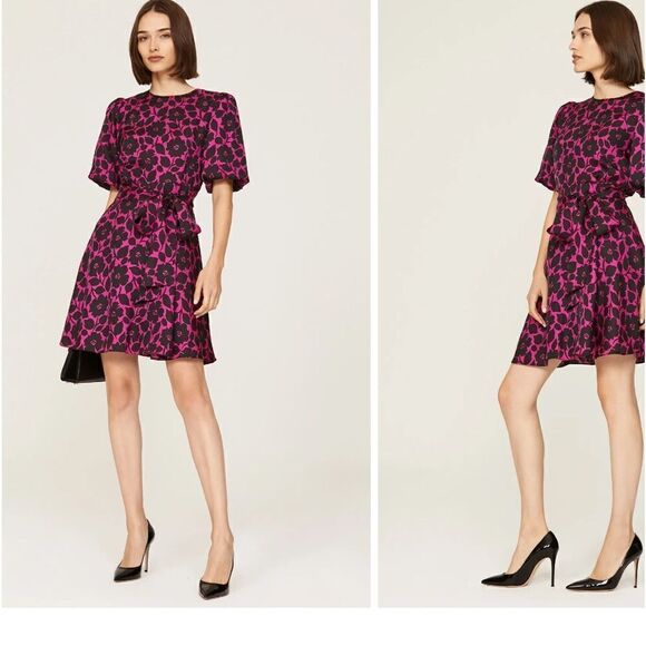 Kate Spade New York Rosy Garden Tie-Waist Dress Size 12 - Picture 3 of 8